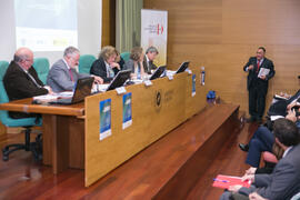Intervención de Alejandro Gálvez. Mesa 1: "La perspectiva de las Naciones Unidas". Jornada "Brexit y Gibraltar. Un reto con oportunidades conjuntas". Edificio del Rectorado. Febrero de 2017