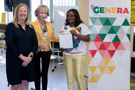 Entrega de diploma. Clausura del programa "Genera". Edificio "The Green Ray". Junio de 2019