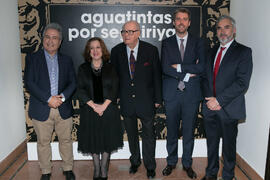 Eugenio Chicano. Inauguración de la exposición "Aguatintas por Seguiriyas". Palacio Episcopal de Málaga. Enero de 2019