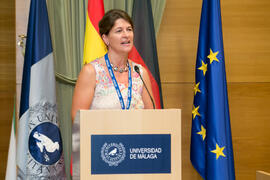 Monika Lieb. Inauguración del XXVI Encuentro Anual de la Asociación Von Humboldt de España. Edificio del Rectorado. Septiembre de 2017