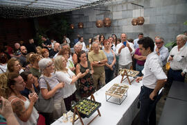 Showcooking en patio del Hotel Molina Larios. Curso "Ciencia y gastronomía. Desmontando leyendas urbanas". Cursos de Verano de la Universidad de Málaga. Málaga. Julio de 2019