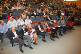 Asistentes al debate electoral entre los candidatos a Rector de la Universidad de Málaga. Escuela Técnica Superior de Ingeniería Industrial. Noviembre de 2015
