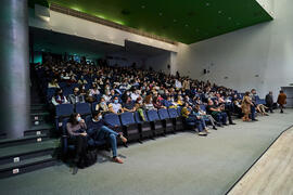 Público. Concierto de Bandas Sonoras de la 31 edición de Fancine de la Universidad de Málaga. Auditorio de la Escuela Técnica de Ingeniería de Telecomunicaciones e Informática. Noviembre de 2021