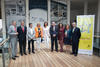 Foto de grupo tras la presentación de los Cursos de Verano de la Universidad de Málaga ante los medios de comunicación. Edificio del Rectorado. Mayo de 2013