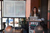 Cristina Peláez. Inauguración de la exposición "Historias para mirar: cómic y novela gráfica desde la bilbioteca". Biblioteca General.  Abril de 2014