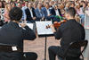 Actuación de la Joven Orquesta de Málaga. Bienvenida al alumnado de intercambio internacional de la Universidad de Málaga. Jardín botánico. Octubre de 2015