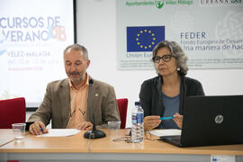 Francisco José Rodríguez y María Linarejos Cruz. Curso "Patrimonio y Turismo Cultural". Cursos de Verano de la Universidad de Málaga. Vélez Málaga. Julio de 2018