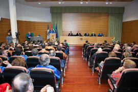 Investidura como Doctor "Honoris Causa" de Antonio Luque por la Facultad de Ciencias de la Universidad de Málaga. Edificio del Rectorado. Octubre de 2016