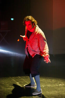 Álvaro Lozano en el ensayo previo de la gala inaugural de la XXV edición de Fancine de la Universidad de Málaga. Teatro Cervantes. Noviembre de 2015
