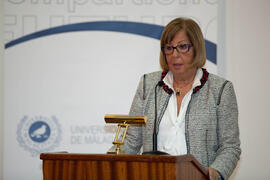 Homenaje a los jubilados y al personal que cumple 25 años de servicio en la Universidad de Málaga. Paraninfo. Octubre de 2012