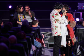 José Corbacho y Tecla Lumbreras en la gala de inauguración de la 31ª edición de Fancine de la Universidad de Málaga. Cine Albéniz. Noviembre de 2021
