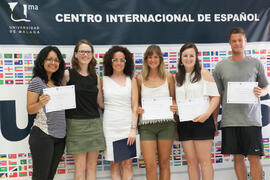 Graduación del alumnado del CIE de la Universidad de Málaga. Centro Internacional de Español. Julio de 2015