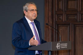 Intervención de D. José Ángel Narváez Bueno en su toma de posesión como Rector de la Universidad de Málaga. Palacio de San Telmo, Sevilla. Enero de 2020