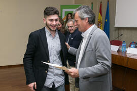 Entrega de premios de la X Olimpiada de Economía. XI Jornadas Andaluzas de Enseñanza de Economía. Facultad de Ciencias Económicas y Empresariales. Febrero de 2018