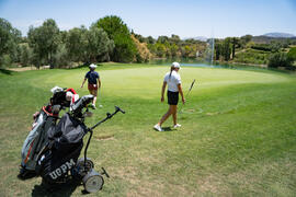 Jugadoras en el campo. Campeonato Europeo de Golf Universitario. Antequera. Junio de 2019