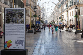 Exposición "La Universidad de Málaga del Siglo XXI". Calle Larios. Enero de 2017