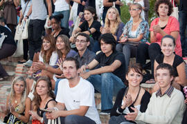 Acto de bienvenida a los alumnos Erasmus de la Universidad de Málaga. Jardín botánico. Octubre de 2010