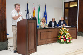 Jesper Sander en la graduación de alumnos del CIE-UMA el Día del Español. Centro Internacional de Español de la Universidad de Málaga. Junio de 2016