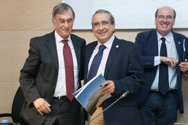 Manuel Assunçao y José Ángel Narváez en la Asamblea General del grupo Tordesillas. Edificio The Green Ray. Octubre de 2015
