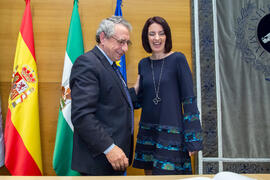 Toma de Posesión de Aurora Garrido Moreno como nueva profesora titular del Departamento de Economía y Administración de Empresas de la Universidad de Málaga. Edificio del Rectorado. Febrero de 2018