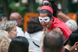 Representación de la obra "Superheroínas, S.L." de la compañía de teatro Caramala. Cursos de Verano de la Universidad de Málaga. Marbella. Julio de 2018