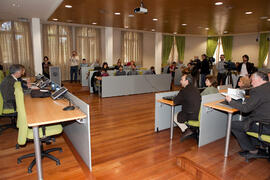 Asistentes a la presentación del Archivo Fotográfico Histórico de la UMA. Rectorado. Febrero de 2015