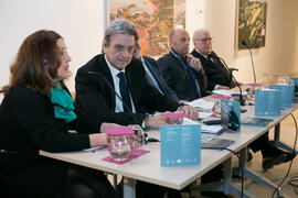 Mesa redonda. Exposición "Paisajes Andaluces" de Eugenio Chicano. Museo del Patrimonio Municipal. Febrero de 2017
