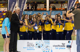 Medalla de oro para Brasil. Acto de clausura y entrega de medallas. 14º Campeonato del Mundo Universitario de Fútbol Sala 2014 (FUTSAL). Antequera. Julio de 2014