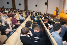 Pedro Hernández Martínez. Presentación del proyecto "Los límites de Google". V Foro Arquia/Próxima 2016: Futuro Imperfecto. Paraninfo. Octubre de 2016
