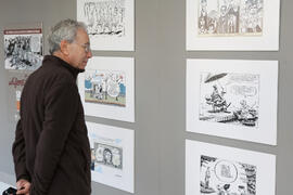 Inauguración de la exposición "Idígoras y Pachi. 50 años de la Facultad de Ciencias Económicas y Empresariales". Facultad de Económicas. Enero de 2016