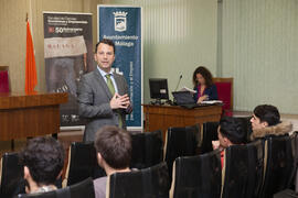 Jesús Molina Gómez en la inauguración del VII Reto Gestalentum 20x10. Facultad de Ciencias Económicas y Empresariales. Marzo 2016