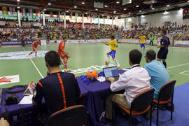Partido Rusia contra Brasil. 14º Campeonato del Mundo Universitario de Fútbol Sala 2014 (FUTSAL). Antequera. Julio de 2014