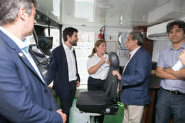 Visita al buque de investigación UCADIZ. Presentación del I curso de verano "Mares de Andalucía". Puerto de Málaga. Julio de 2018