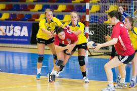 Partido Universidad de Oslo - Radboud University Nijmegen. Categoría femenina. Campeonato Europeo Universitario de Balonmano. Antequera. Julio de 2017