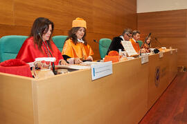 Mesa presidencial. Investidura de Jorge Martínez-Vázquez como Doctor "Honoris Causa" por la Universidad de Málaga. Edificio del Rectorado. Julio de 2025