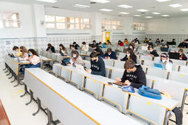 Aula de la Facultad de Derecho de la Universidad de Málaga. Campus de Teatinos. Octubre de 2020