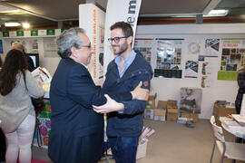 José Ángel Narváez en el estand de Diputación de Málaga. Jornadas de Puertas Abiertas de la Universidad de Málaga. Complejo Polideportivo Universitario. Abril de 2016