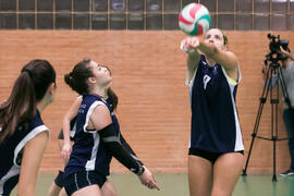 Partido femenino Universidad de Málaga - Universidad de A Coruña. Campeonato de España Universitario de Voleibol. Complejo Polideportivo Universitario. Abril de 2018