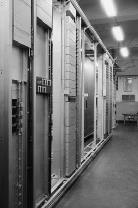 Interior de la central telefónica. Málaga. Diciembre de 1963
