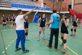 Partido femenino Universidad de Málaga - Universidad de A Coruña. Campeonato de España Universitario de Voleibol. Complejo Polideportivo Universitario. Abril de 2018
