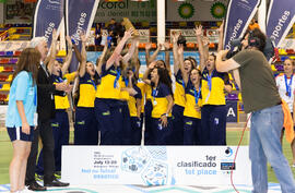 Medalla de oro para Brasil. Acto de clausura y entrega de medallas. 14º Campeonato del Mundo Universitario de Fútbol Sala 2014 (FUTSAL). Antequera. Julio de 2014