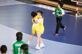 Partido Japón - República Checa. Categoría femenina. Campeonato del Mundo Universitario de Balonmano. Antequera. Julio de 2016