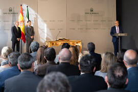 Intervención de D. José Ángel Narváez Bueno en su toma de posesión como Rector de la Universidad de Málaga. Palacio de San Telmo, Sevilla. Enero de 2020