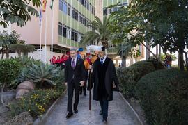 Comitiva académica. Investidura de Emilia Casas Baamonde como Doctora "Honoris Causa" por la Facultad de Derecho de la Universidad de Málaga. Pabellón de Gobierno. Noviembre de 2022