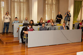 Asistentes a la presentación del Archivo Fotográfico Histórico de la UMA. Rectorado. Febrero de 2015