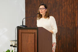 Intervención de Purificación Zayas. Graduación de los alumnos del CIE de la Universidad de Málaga. Centro Internacional de Español. Septiembre de 2014