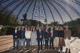 Equipo de Dirección de la Universidad de Málaga. Jardín Botánico. Enero de 2023