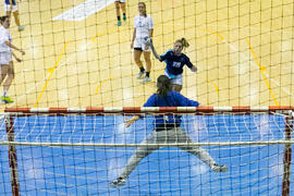 Partido Universidad de Málaga - Universidad de Primorska. Categoría femenina. Campeonato Europeo Universitario de Balonmano. Antequera. Julio de 2017