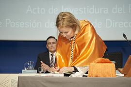 Toma de posesión de Susana Cabrera Yeto como nueva Vicerrectora de Proyectos Estratégicos, Relaciones Institucionales y Bienestar Universitario de la Universidad de Málaga. Paraninfo. Marzo de 2024