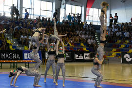 Actuación de "Baruca Acrobática". Ceremonia de inauguración del Campeonato Europeo Universitario de Balonmano. Antequera. Julio de 2017